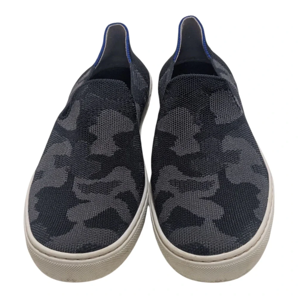 Rothy’s The Original Sneakers Slip On Shoes Camouflage Camo Gray‎ BlackSize 9